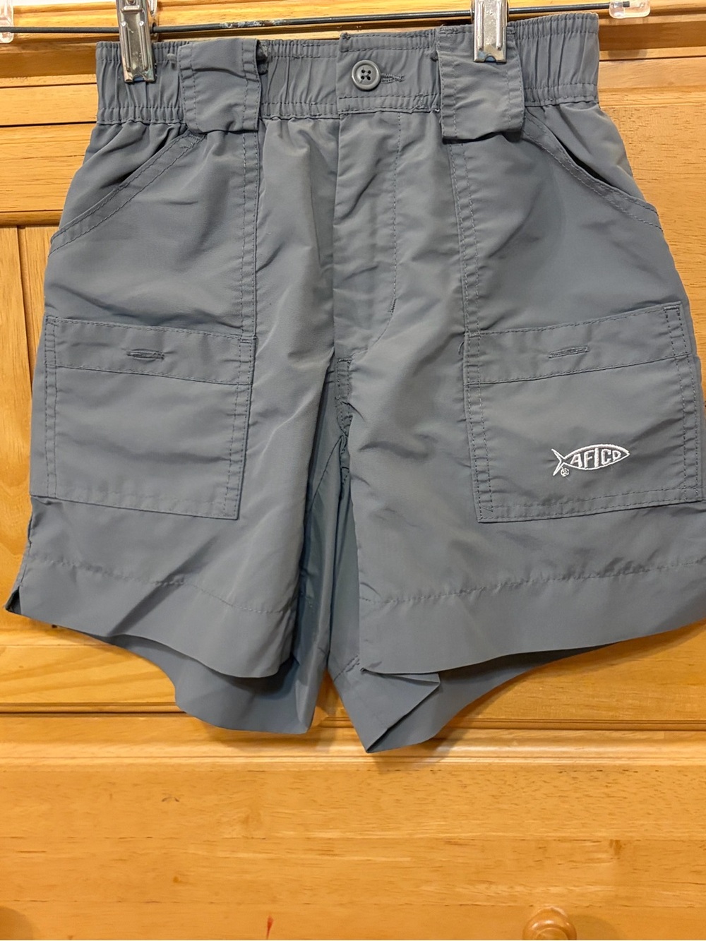 AFTCO Pristine Boys/Girls Gray Nylon Original Fishing Shorts Size 24 (Medium)